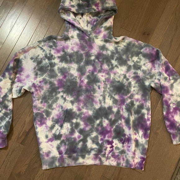 No Boundaries Other - Tie dye hoodie black and purple
